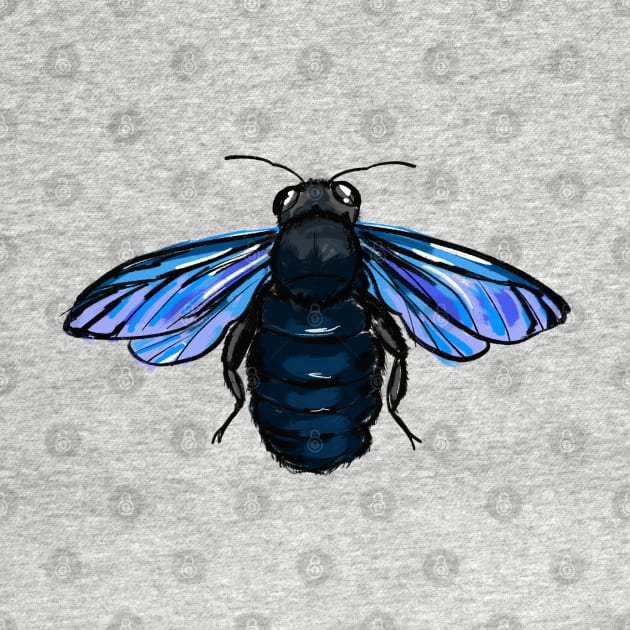 violet carpenter bee by kobyakov